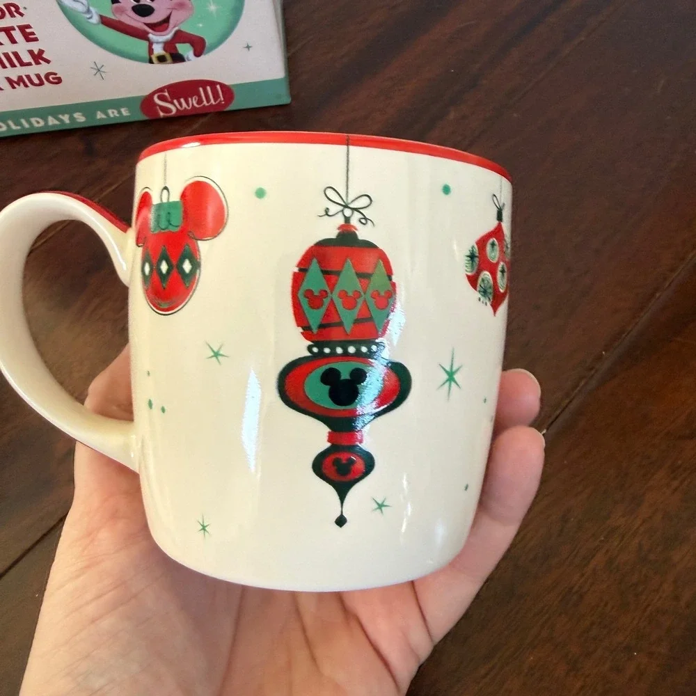 Disney Parks Cookies for Santa‎ Plate & Milk Mug Set Mickey Minnie Christmas